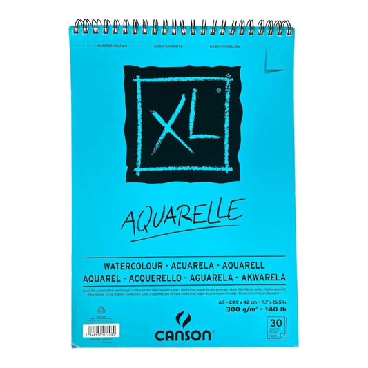 Canson XL Aquarelle A3 Size 300 gsm 30 Pages || A3 كراسة رسم كانسون اكس ال سماكة ٣٠٠ جرام ٣٠ ورقة اكواريل حجم