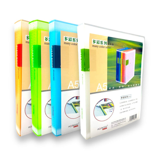 Pocket File A5 Size 50 Pockets Assorted Color || ملف جيوب ٥٠ جيب الوان متنوعه حجم A5