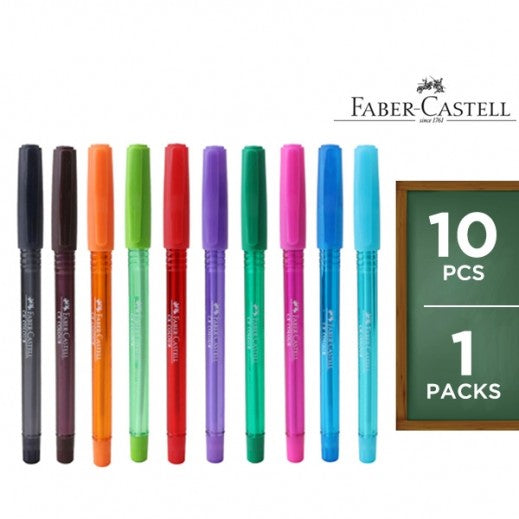 Faber Castel CX 10 Colored Pens || اقلام حبر ملونة فيبر كاستل ١٠ لون