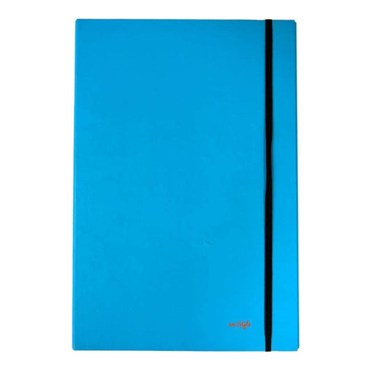 A4 Thick File With Elastic Blue Color || ملف سميك مع مثبت مطاط لون ازرق