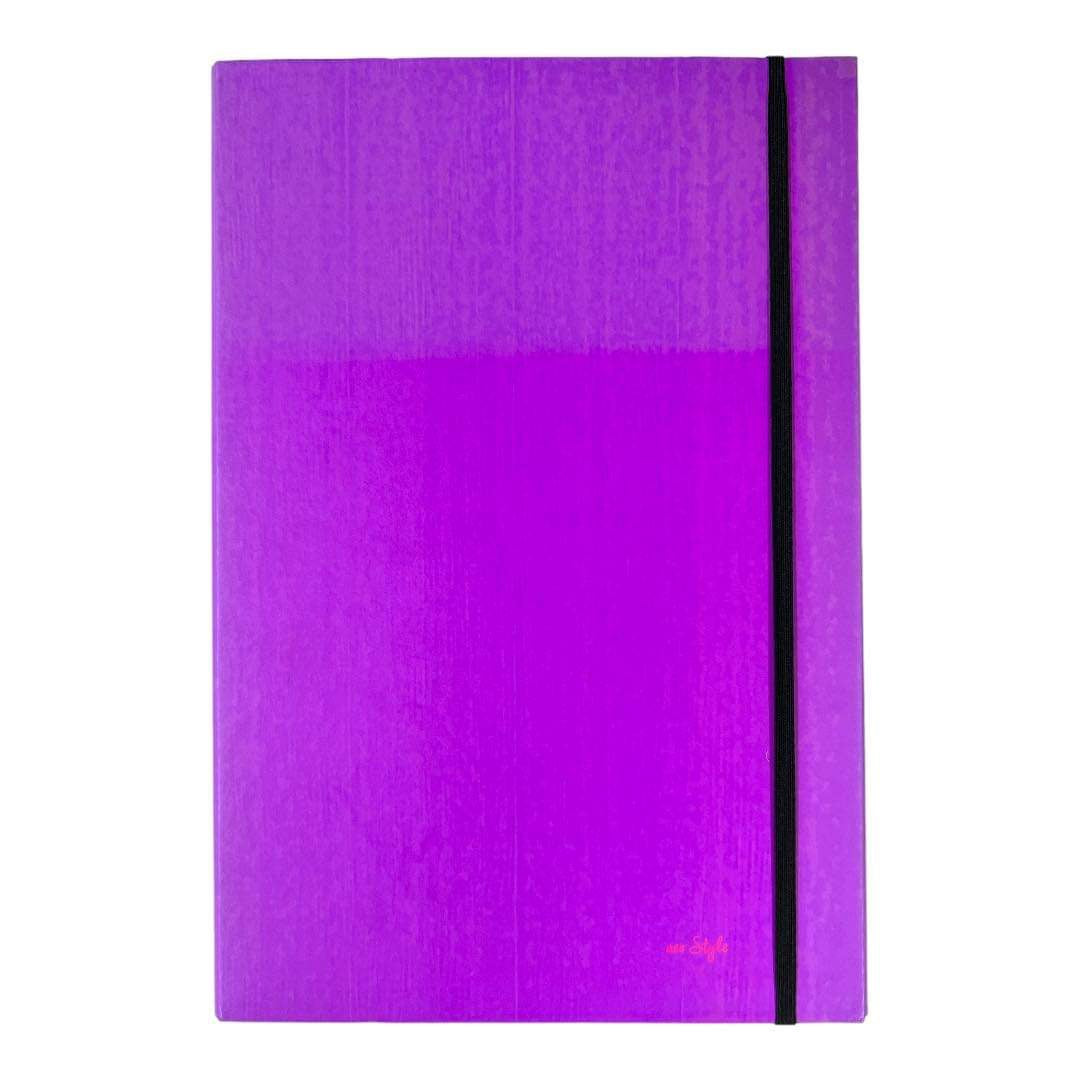 A4 Thick File With Elastic Purple Color || ملف سميك مع مثبت مطاط لون بنفسجي 
