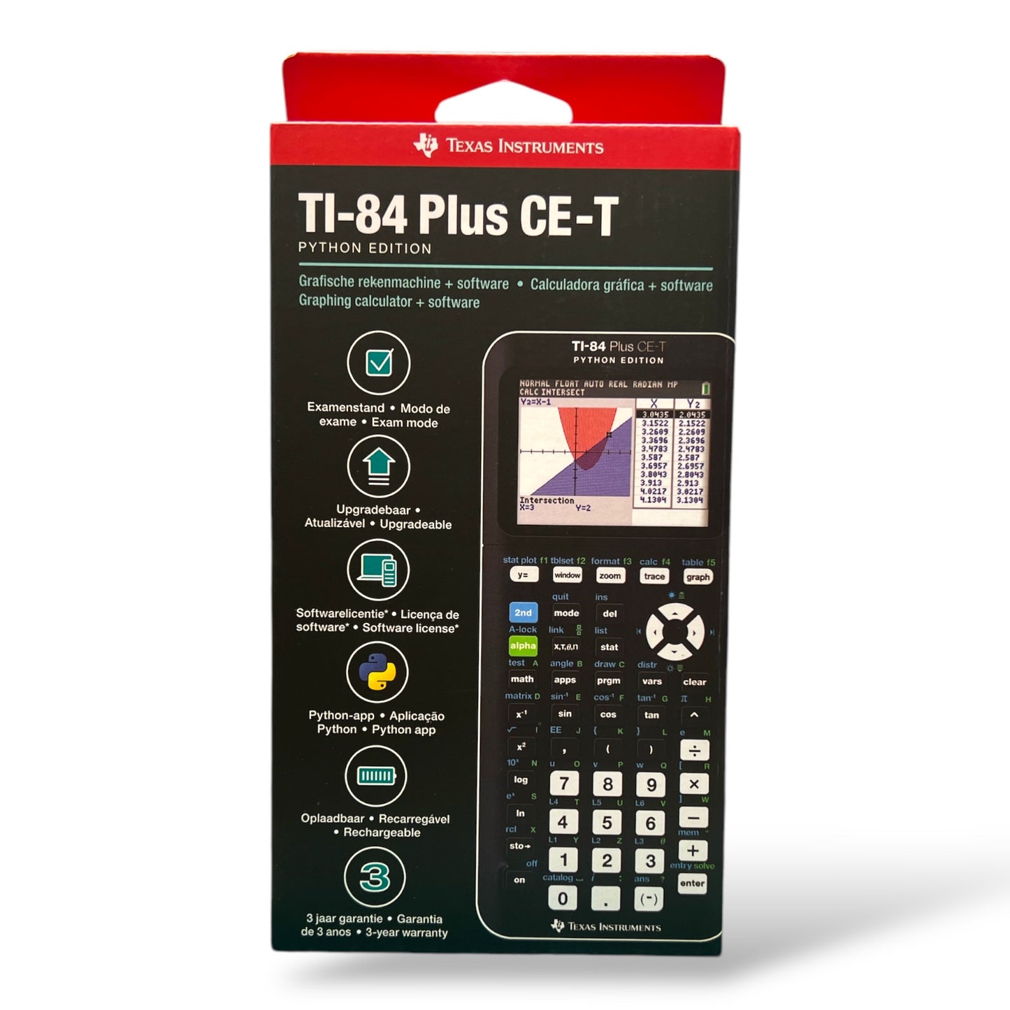 Texas Instruments TI‑84 Plus CE-T Python Edition Graphing Calculator