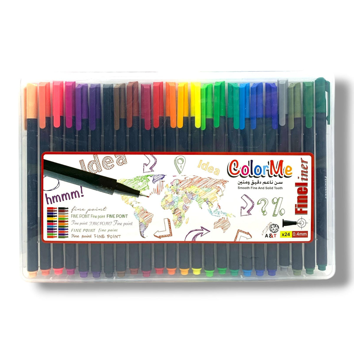 A&T Color Me Fineliner 24 Colors || الوان كولور مي الضعيفة ٢٤ لون