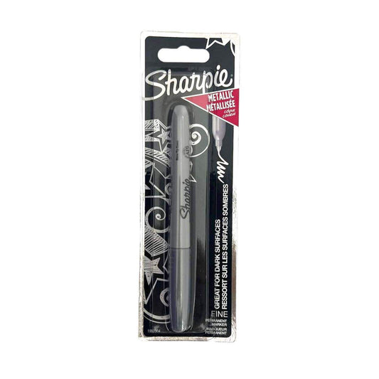 Sharpie Metallic Silver Marker Fine Tip || قلم شاربي فضي ميتاليك 