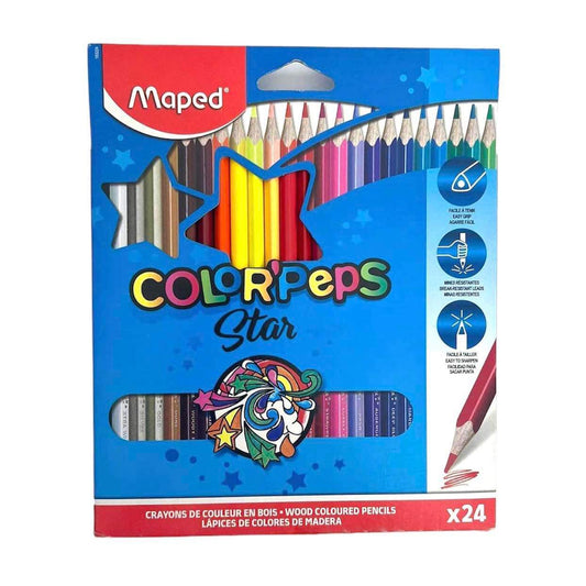 Maped 24 Colored Pencils Color Peps Star || الوان خشبية ٢٤ لون مابد كولور بيبس ستار 