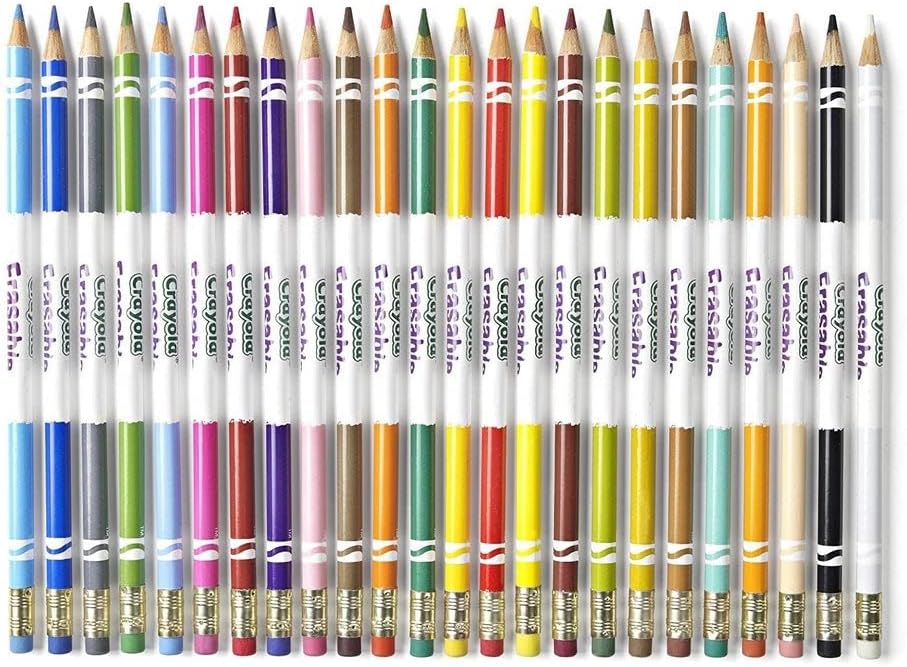 Crayola Erasable Colored Pencils 24 Colors || الوان خشبية ماسحة كرايولا ٢٤ لون
