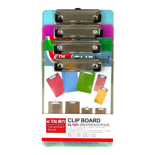 Transparent Color Clip Board A5 Size Assorted Color || A5 كليب بورد شفاف الوان مختلفة حجم