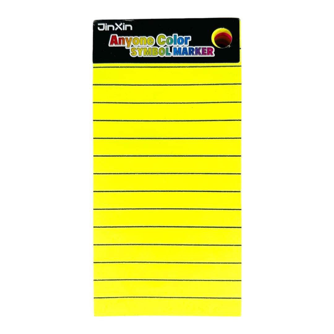 Colored Sticky Notes 15 x 7 || ورق لاصق مخطط فسفوري ١١٥*٧ سم