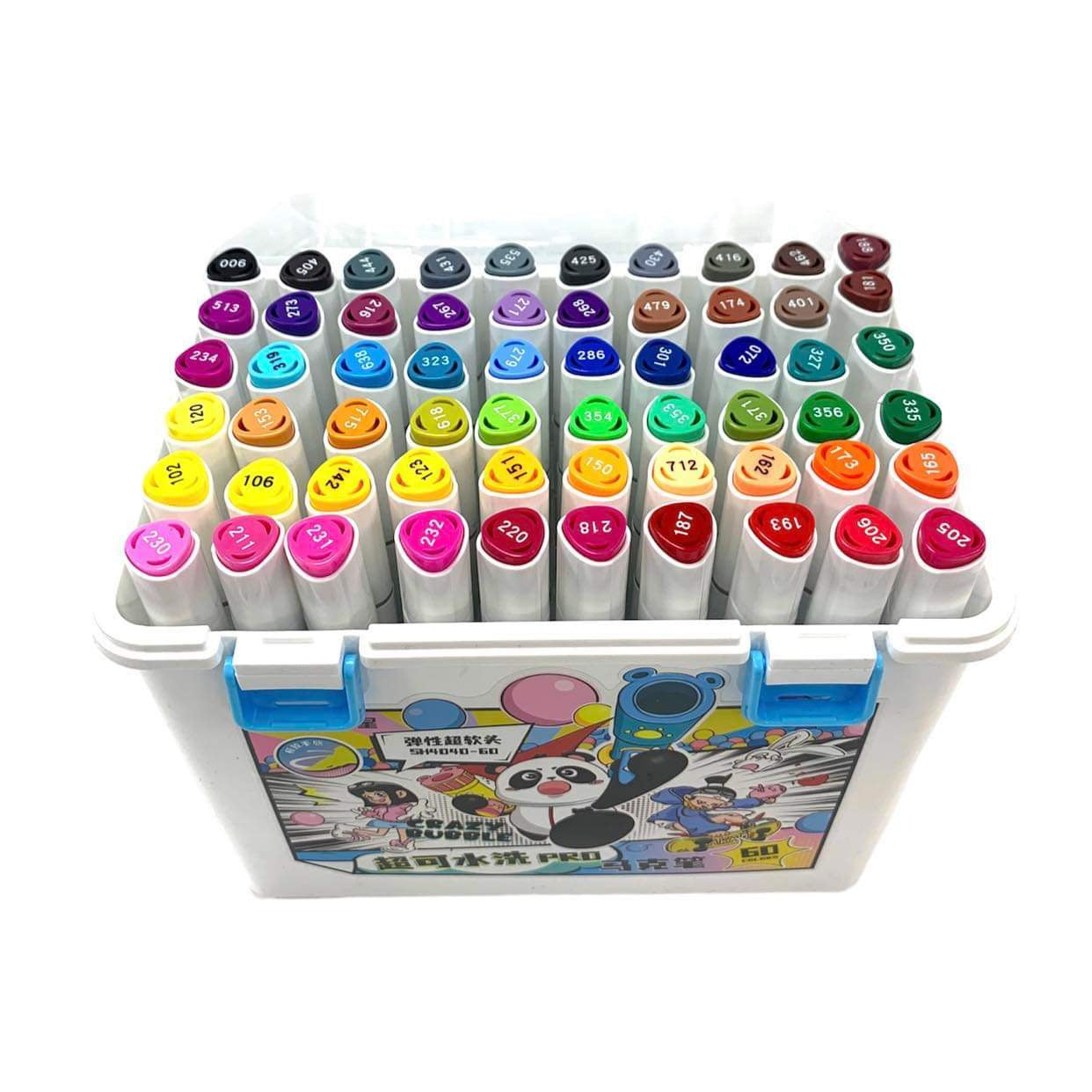 A&T Crazy Bubble Panda Sketch Marker 60 Markers || الوان سكيتش ماركرز باندا ٦٠ لون 