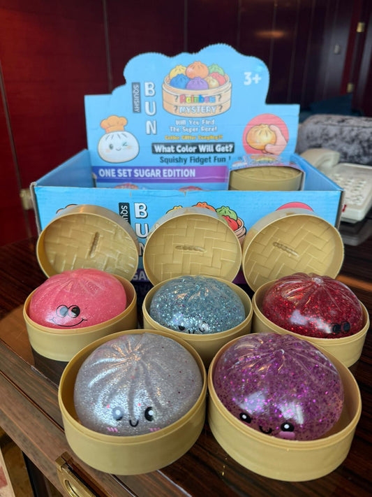 Dumpling Squishy Blind Box Assorted Colors Glitter || دامبلغ سكويشي بلايند بوكس الوان متنوعة قلتر