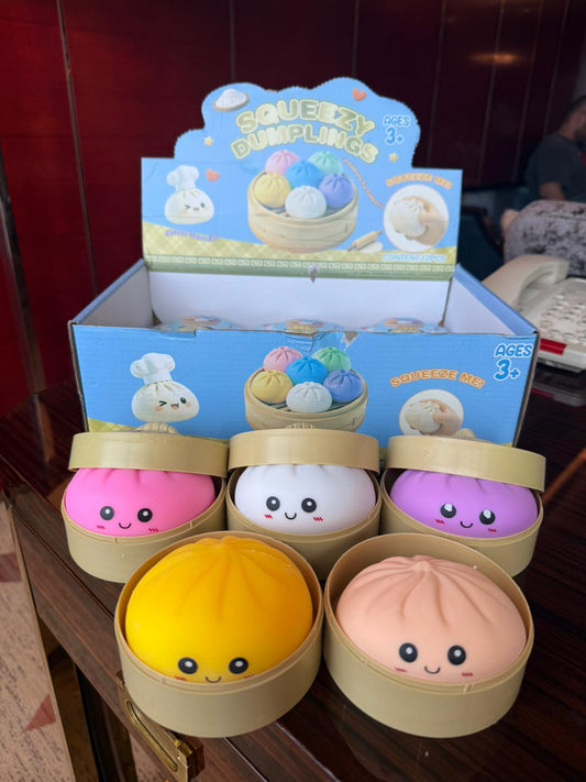Dumpling Squishy Blind Box Assorted Colors Pastel || دامبلغ سكويشي بلايند بوكس الوان متنوعة باستيل
