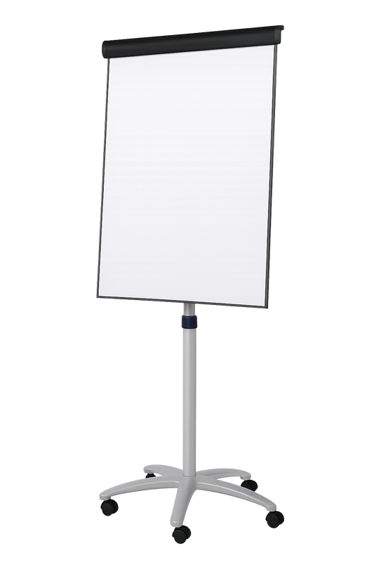 Flip Chart Whiteboard on Wheels 5 Legs 70 x 100 || فليب شارت بخمس ارجل وايت بورد 70*100