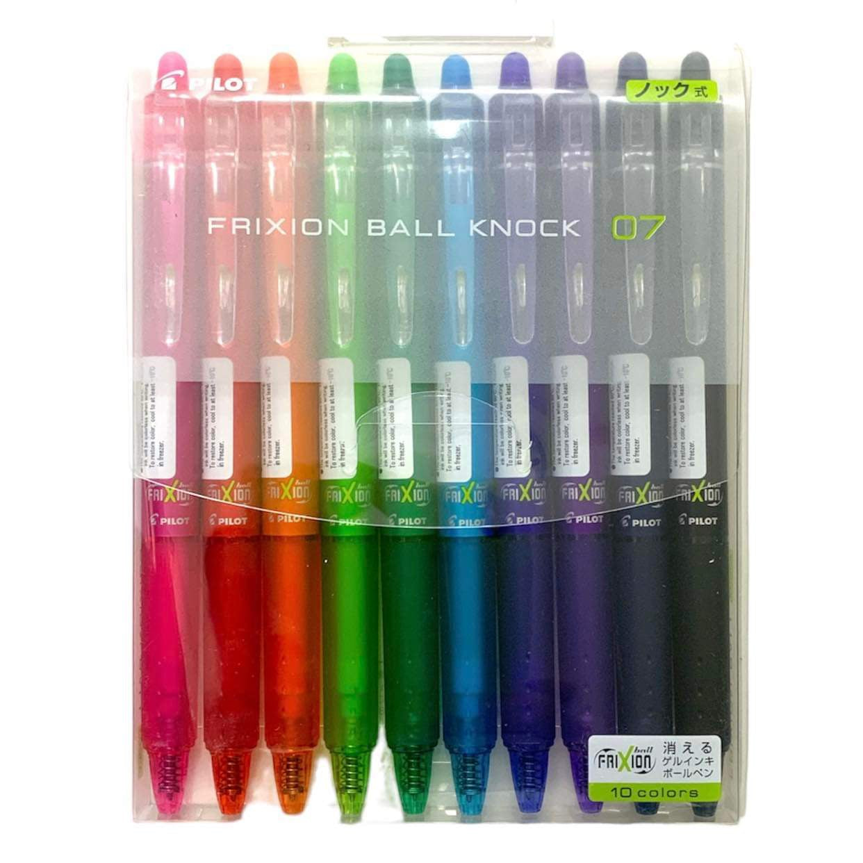 Pilot FriXion Clicker Ballpoint Pens Erasable 10 Colors || اقلام حبر ماسحة فريكسون بايلون طقم ١٠ لون 