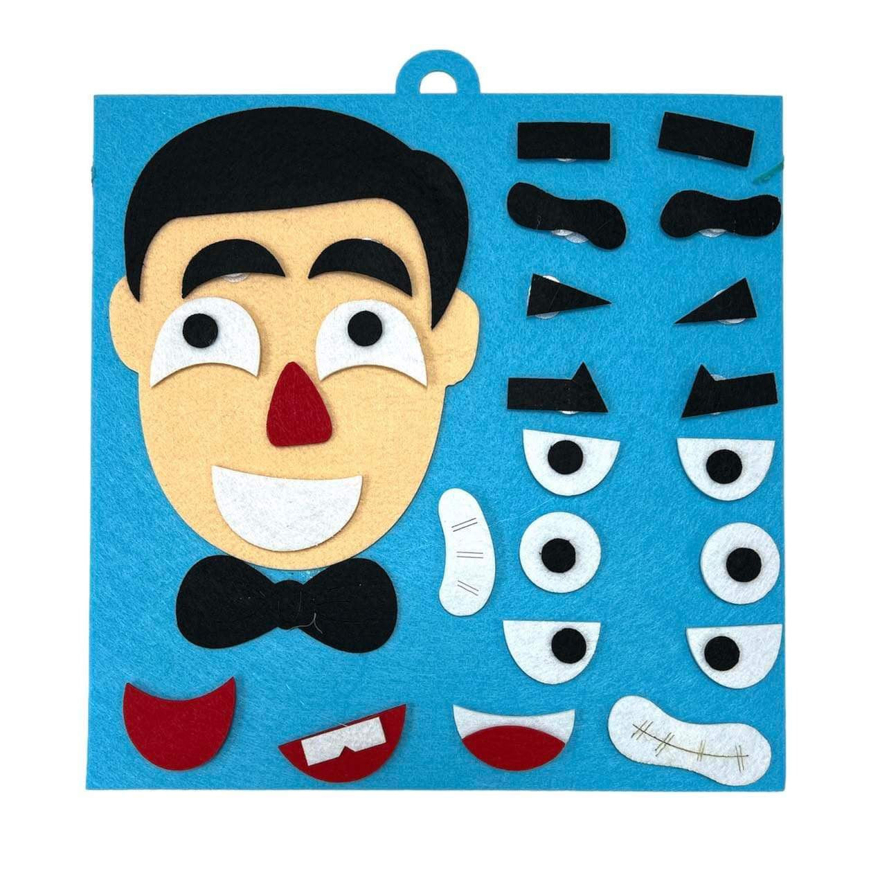 Felt Fabric Games Man Face Blue Background || العاب جوخ الوجه خلفية زرقاء