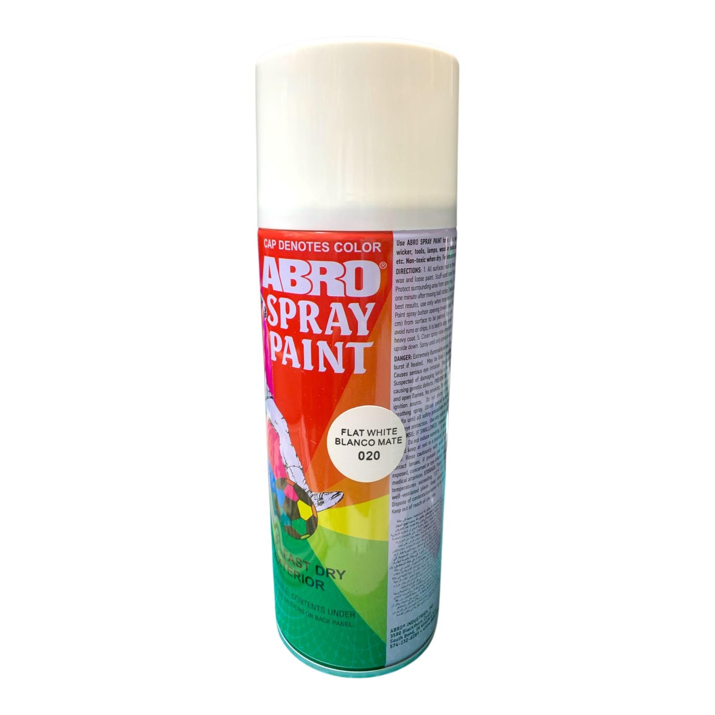 Abro Spray Paint Matt White || دهان رش صبغ سبراي ابرو⁩ ابيض مطفي