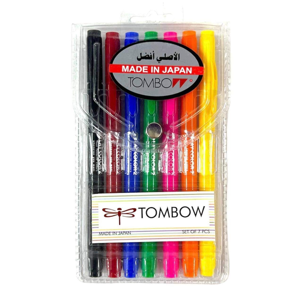 Tombow Twin Tip Markers Set of 7 Colors || الوان تومبو ماركرز ٧ لون