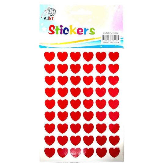 A&T Stickers Red Hearts || ستيكرز قلوب لون احمر