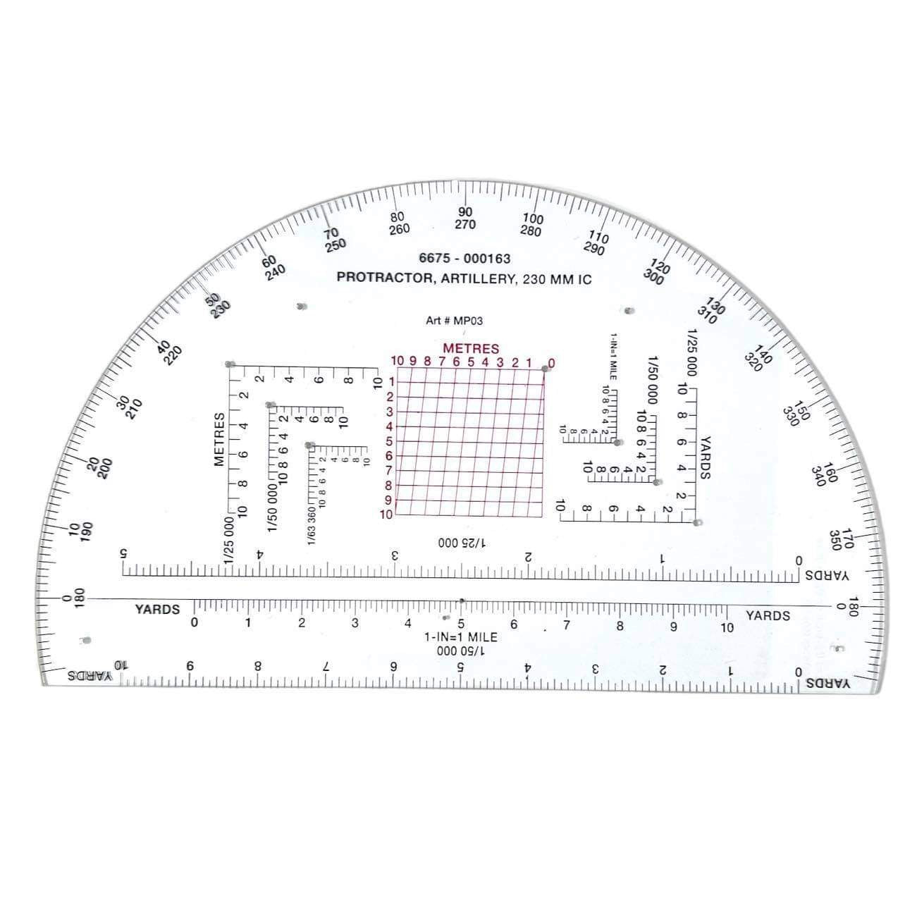 Military Protractor Large Size || منقلة عسكرية حجم كبير