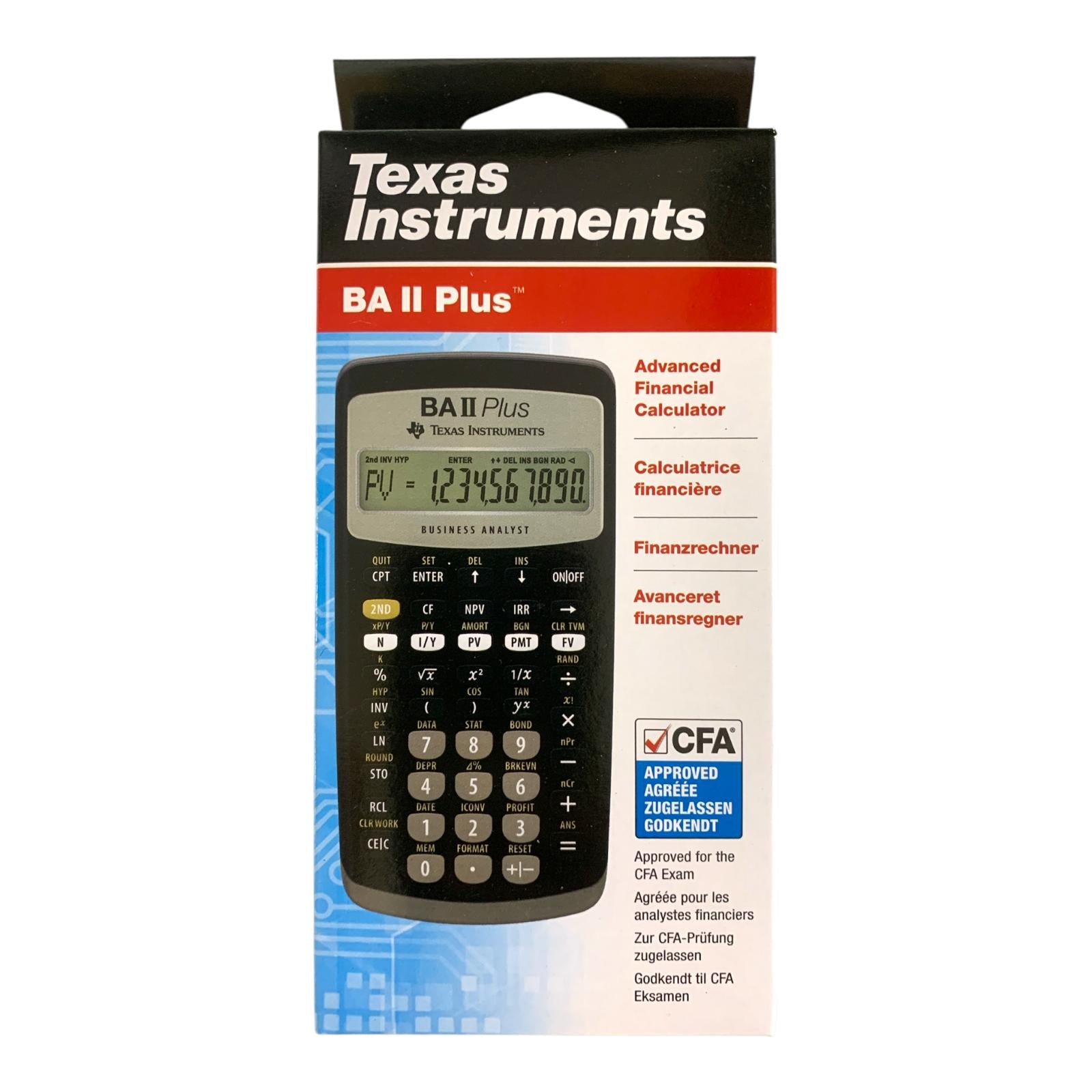 Texas Instruments BA II Plus financial calculator