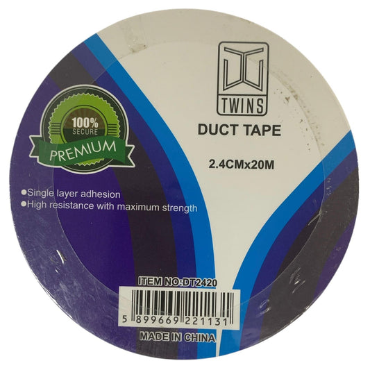 A&T Twins Duct Tape 2.4 cm x 20 M Small Size Black Color || تيب قماش توينز اي اند تي لون اسود حجم صغير ٢.٤ سم * ٢٠ متر