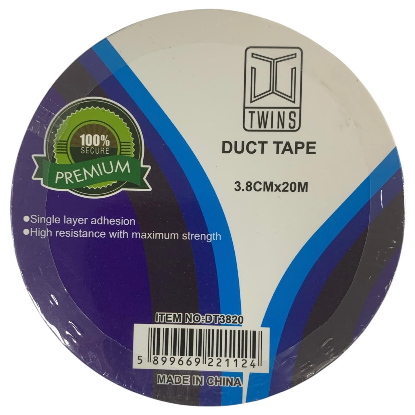 A&T Twins Duct Tape 3.8 cm x 20 M Medium Size Black Color || تيب قماش توينز اي اند تي لون اسود حجم وسط ٣.٨ سم * ٢٠ متر