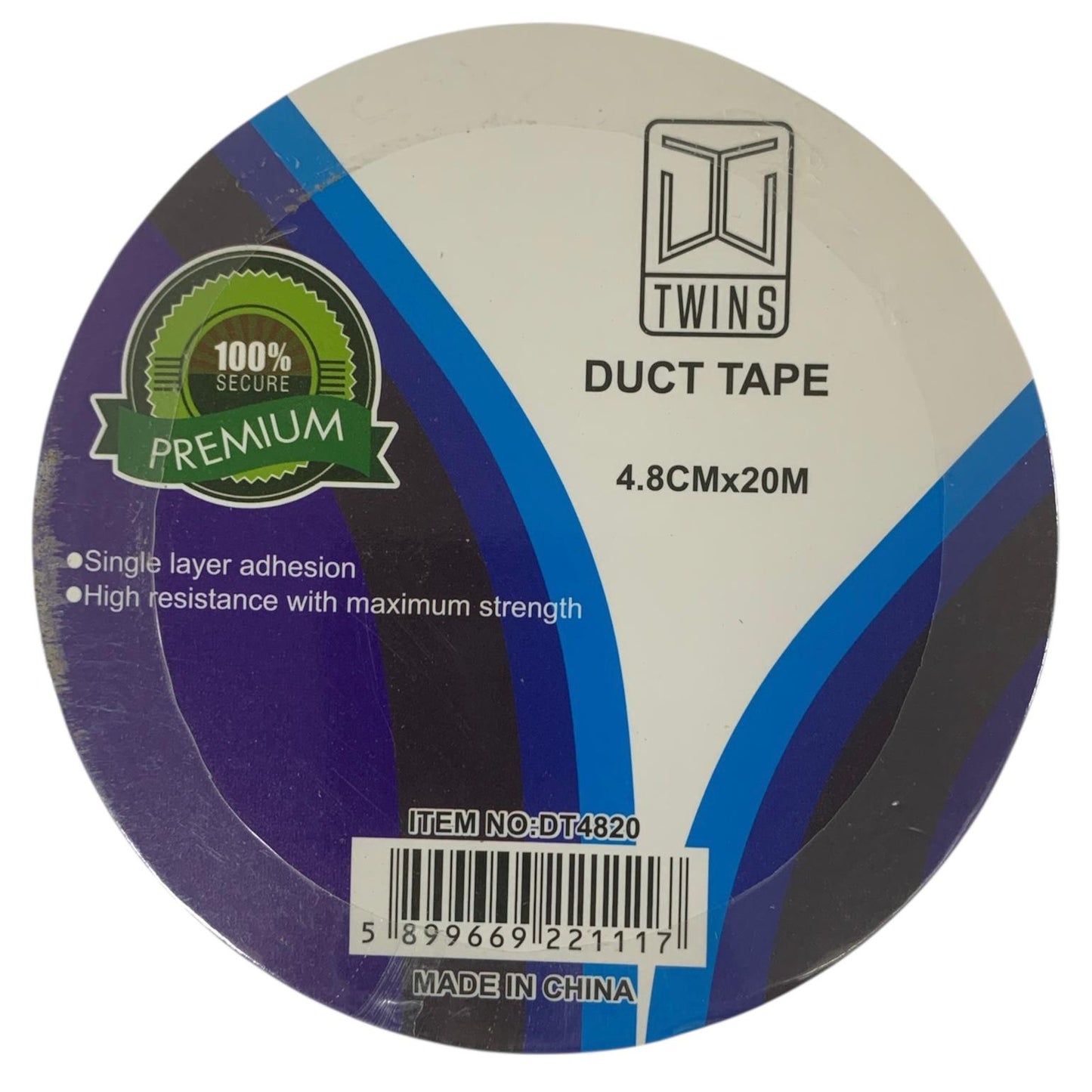 A&T Twins Duct Tape 4.8 cm x 20 M Large Size Black Color || تيب قماش توينز اي اند تي لون اسود حجم كبير ٤.٨ سم * ٢٠ متر