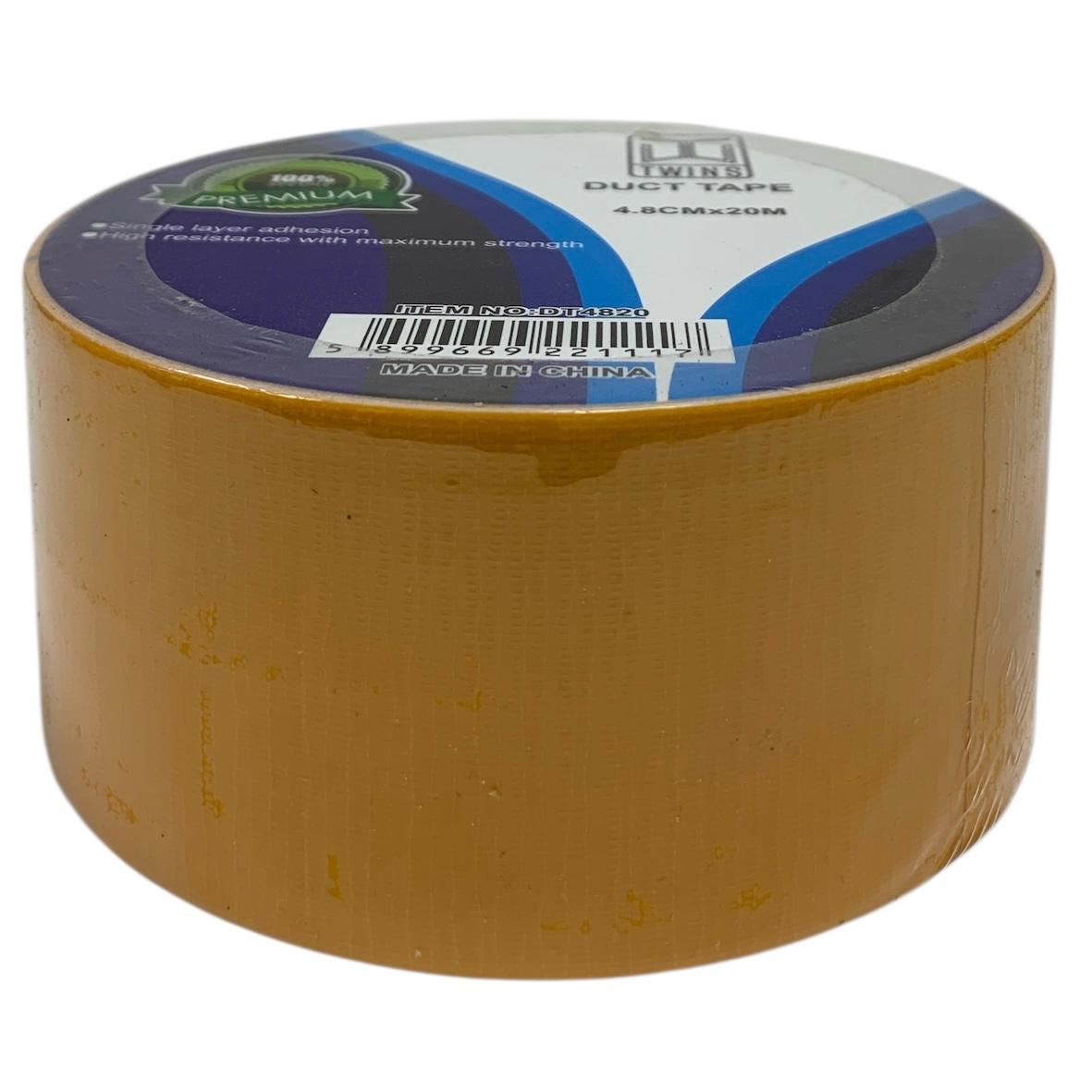 A&T Twins Duct Tape 4.8 cm x 20 M Large Size Yellow Color || تيب قماش توينز اي اند تي لون اصفر حجم كبير ٤.٨ سم * ٢٠ متر