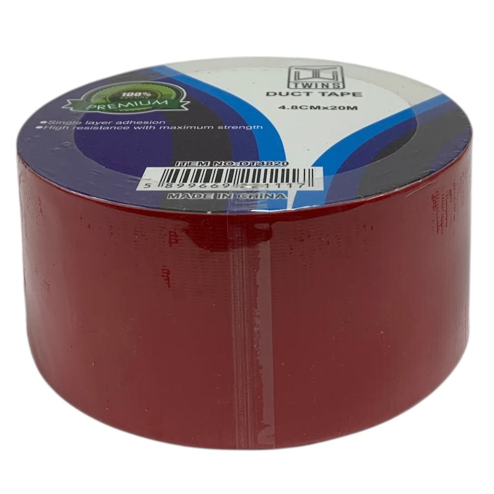 A&T Twins Duct Tape 4.8 cm x 20 M Large Size Red Color || تيب قماش توينز اي اند تي لون احمر حجم كبير ٤.٨ سم * ٢٠ متر
