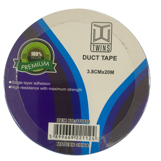 A&T Twins Duct Tape 3.8 cm x 20 M Medium Size Blue Color || تيب قماش توينز اي اند تي لون ازرق حجم وسط ٣.٨ سم * ٢٠ متر