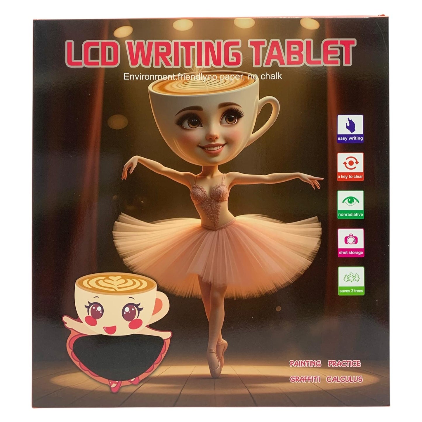 Ballerina Cappuccina LCD Writing Tablet || باليرينا كابوتشينا تابلت للرسم
