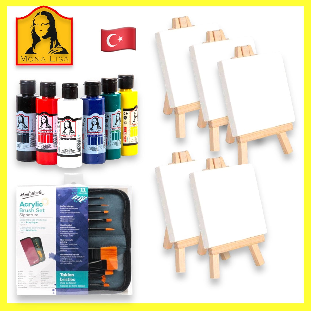 Turkish Monalisa Acrylic Colors Offer || العرض التركي لالوان الاكريليك موناليزا ٦ لون 