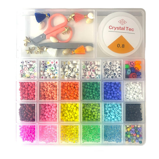 Big Crystal Beads Kit 24 Cells || علبة تصميم اساور ٢٤ خانة حجم كبير