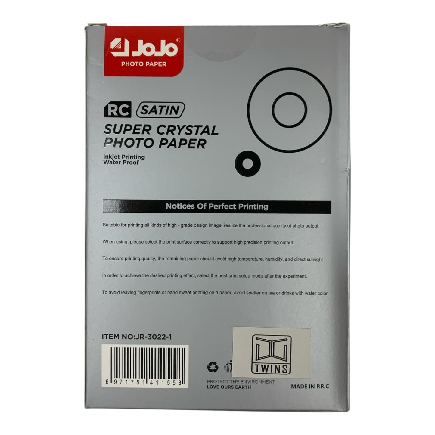 Jojo Paper Super Crystal Satin Photo Paper 100 Sheets 10 x 15 cm || ورق جوجو لامع مطفي للصور ١٠٠ ورقة مقاس ١٠*١٥ سم