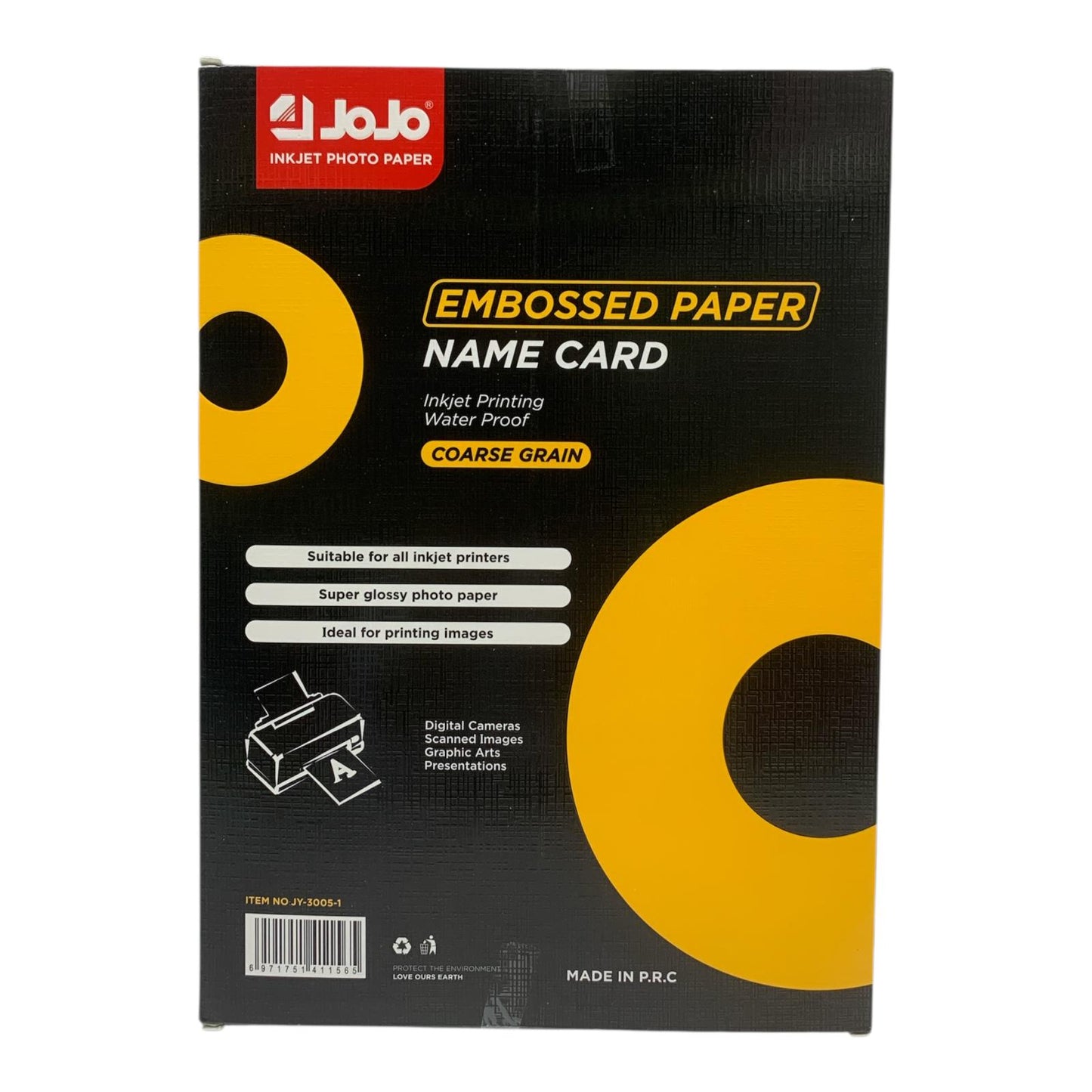 Jojo Paper Embossed Name Card A4 Size Course Grain 300 gsm || ورق جوجو بارز خشن لطباعة البطاقات حجم اي فور سماكة ٣٠٠ جرام