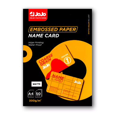 Jojo Paper Embossed Name Card A4 Size Course Grain 300 gsm || ورق جوجو بارز خشن لطباعة البطاقات حجم اي فور سماكة ٣٠٠ جرام
