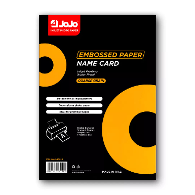 Jojo Paper Embossed Name Card A4 Size Course Grain 300 gsm || ورق جوجو بارز خشن لطباعة البطاقات حجم اي فور سماكة ٣٠٠ جرام