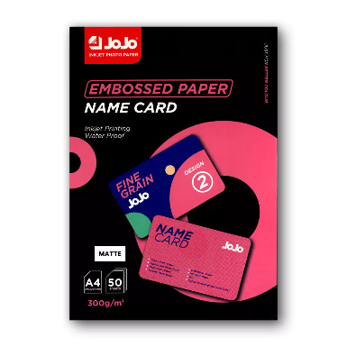 Jojo Paper Embossed Name Card A4 Size Fine Grain 300 gsm || ورق جوجو بارز لطباعة البطاقات حجم اي فور سماكة ٣٠٠ جرام