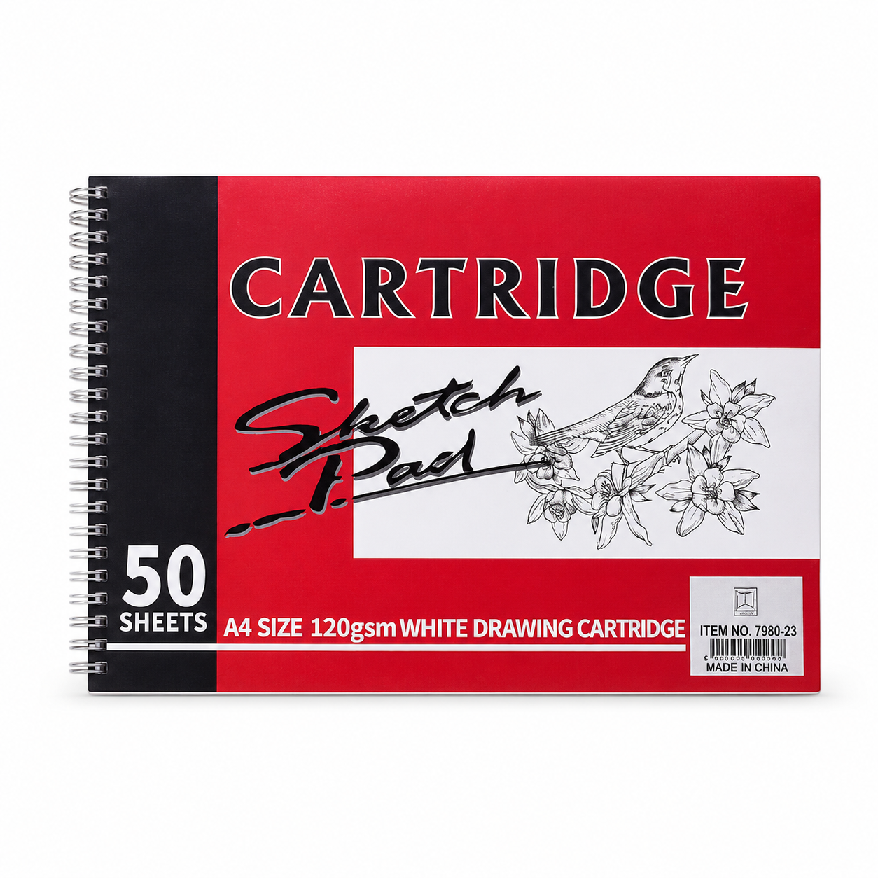 A&T Sketch Pad 50 Pages 120 gsm White Pages A4 Size || دفتر رسم سكتش باد 120 جرام 50 ورقة حجم اي فور