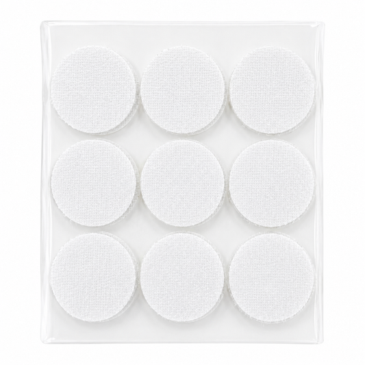 A&T White Circular Velcro Large Size || عاشق و معشوق لون ابيض دائري كبير اي اند تي