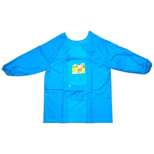 Children Painting Bib Blue Color Long Sleeve || صدرية اطفال للتلوين كم طىيل لون ازرق