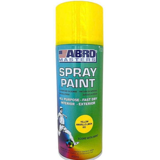 Abro Spray Paint Brilliant Yellow || دهان صبغ رش سبراي ابرو⁩ اصفر لامع