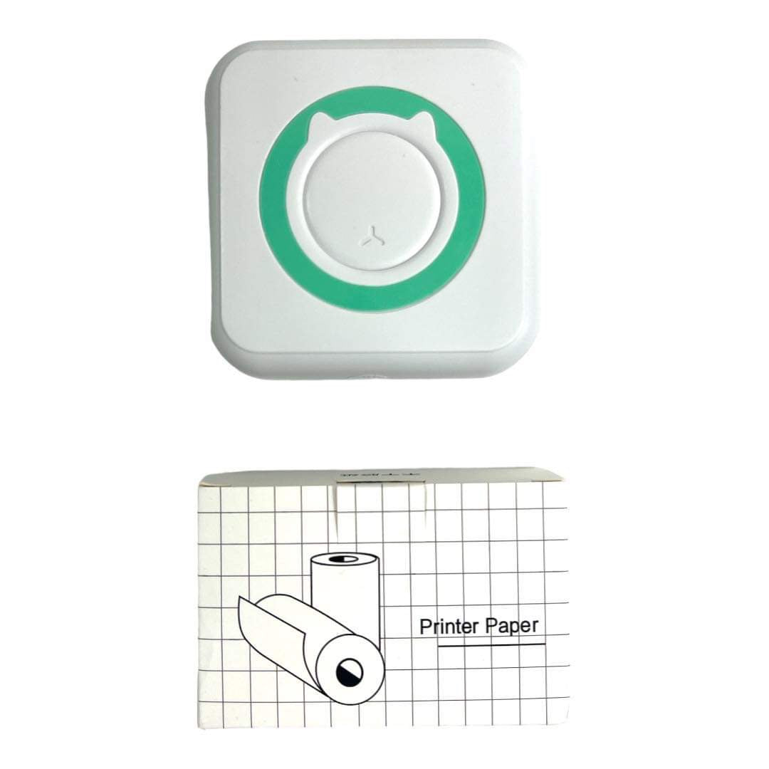 Inkless Portable Mini Printer with Sticker Paper || طابعة بدون حبر مع ورق لاصق