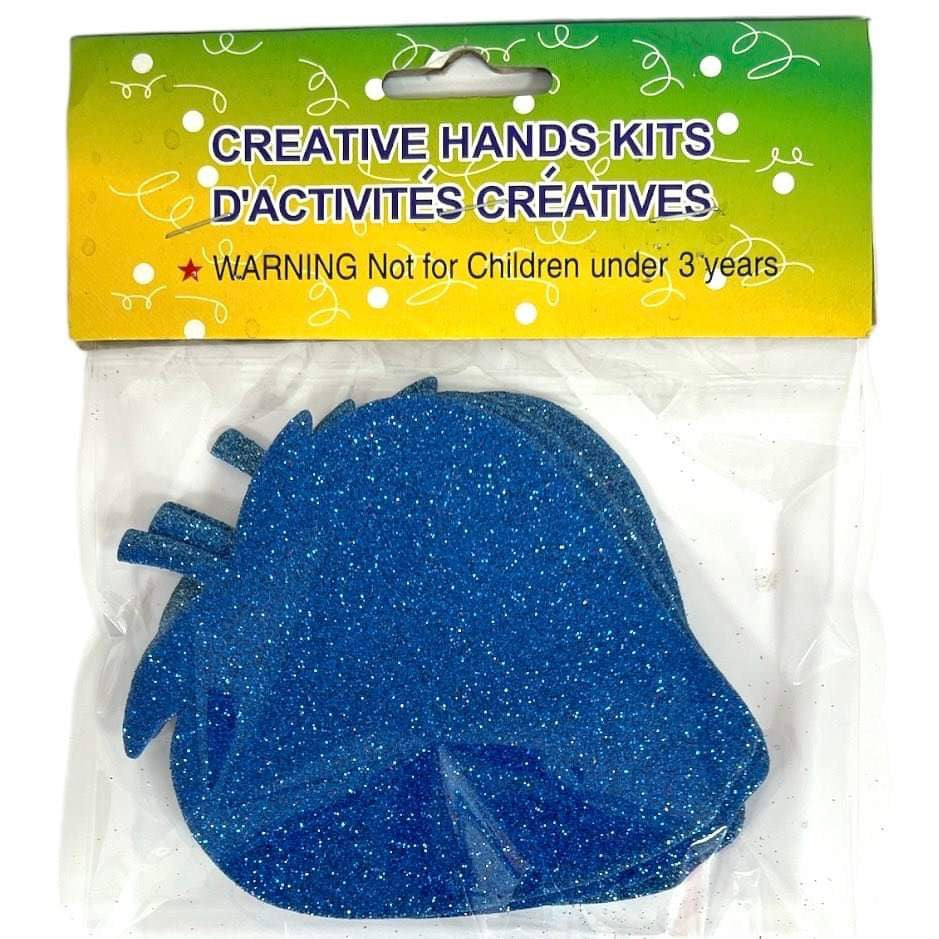 Strawberry Sticky Glitter Foam 4 Pack Blue Color  || فراولة فوم زري لاصق لون ازرق باكيت ٤ حبة