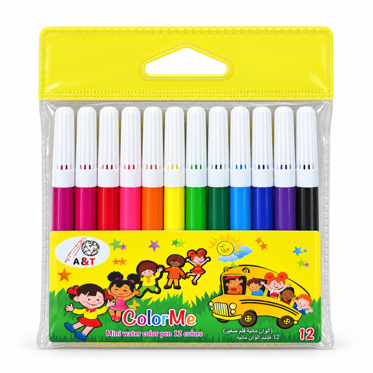 Color Me Short Colored Markers 12 Colors || الوان شينية قصيرة كولور مي ١٢ لون