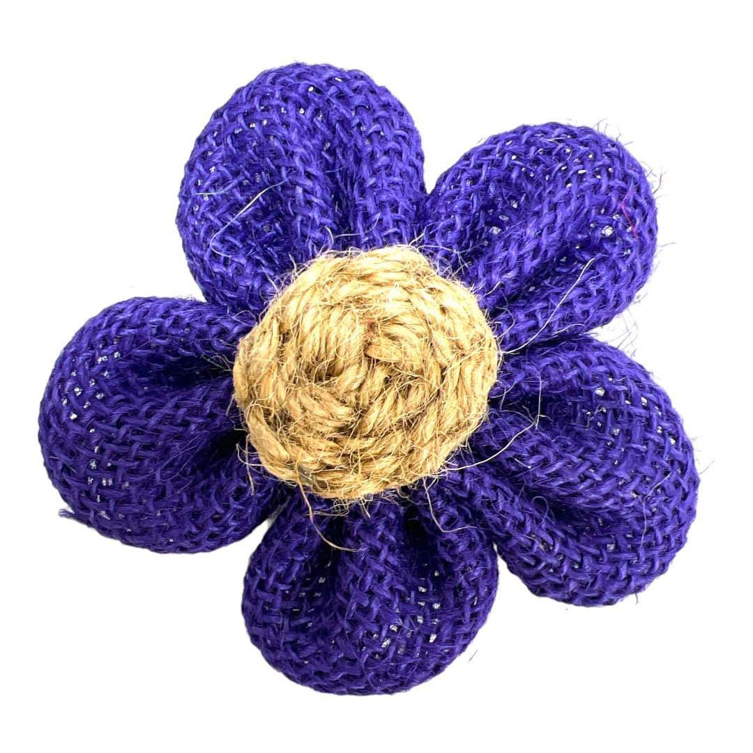 Burlap Flower Purple Color || وردة اشغال يدوية خيش لون بنفسجي