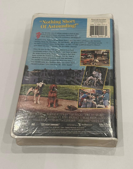Disney VHS Tape Homeward Bound 2 Lost in San Francisco