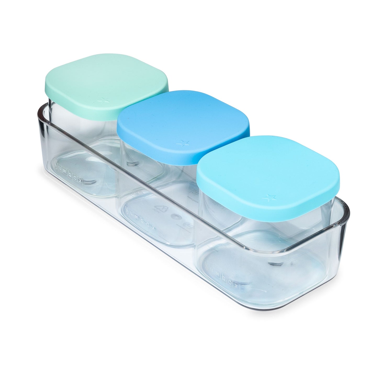 Yumbox Chop Chop Glass Cubes  -Crisp Set - Set of 3 Lunch Box