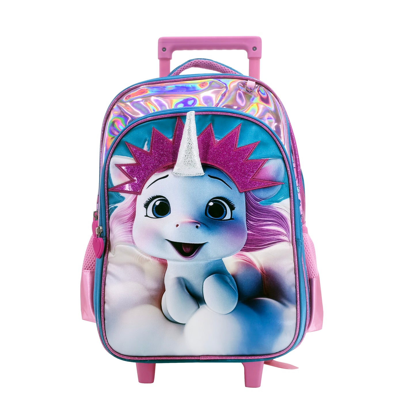 Baby Unicorn Back to School Trolley Backpack Set 3 Pcs 16 Inch || مجموعة جنطة ترولي بيبي يونيكورن 3 قطع حجم كبير 16 انش