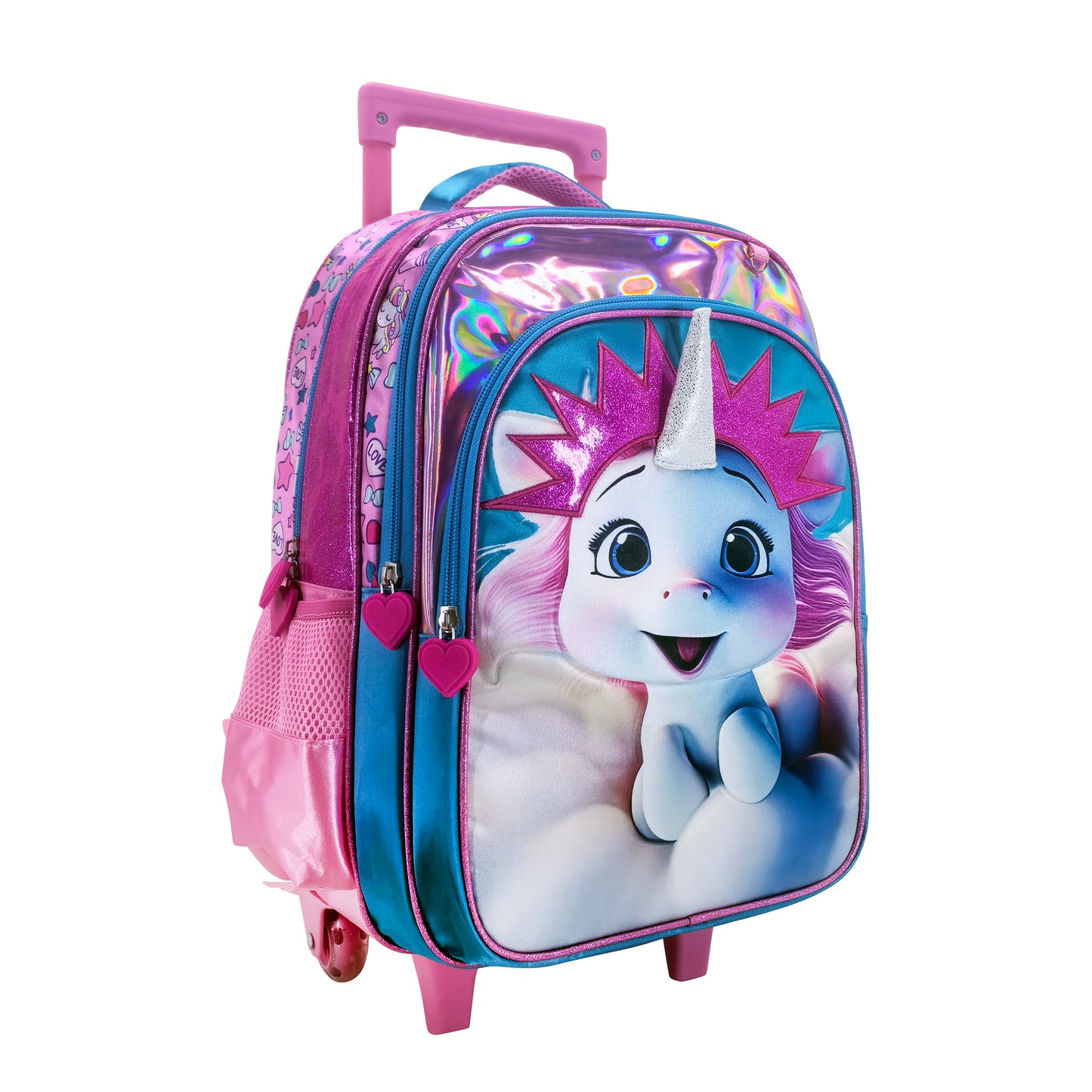 Baby Unicorn Back to School Trolley Backpack Set 3 Pcs 16 Inch || مجموعة جنطة ترولي بيبي يونيكورن 3 قطع حجم كبير 16 انش