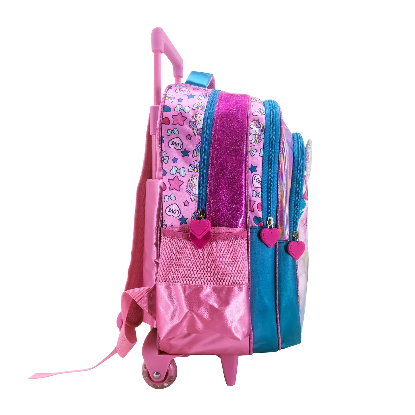 Baby Unicorn Back to School Trolley Backpack Set 3 Pcs 16 Inch || مجموعة جنطة ترولي بيبي يونيكورن 3 قطع حجم كبير 16 انش